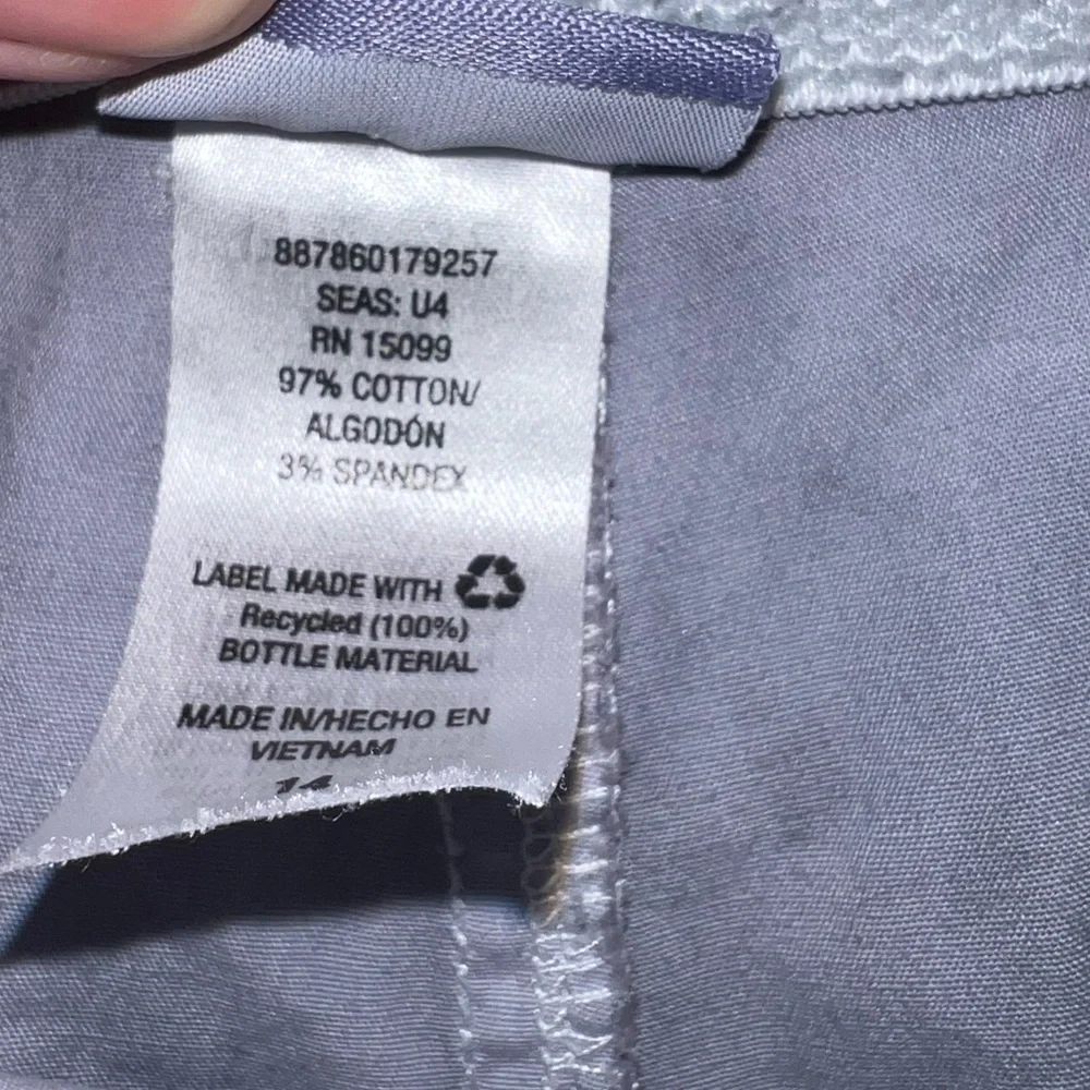 LAST CALL Laura Scott Gray Marbled Retro Lightweight Cargo Capri Pants Size 14 - Picture 12 of 12